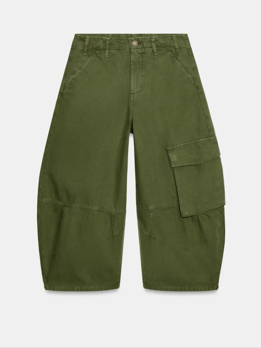 ZARA ZW COLLECTION MID-RISE CARGO CAPRI JEANS